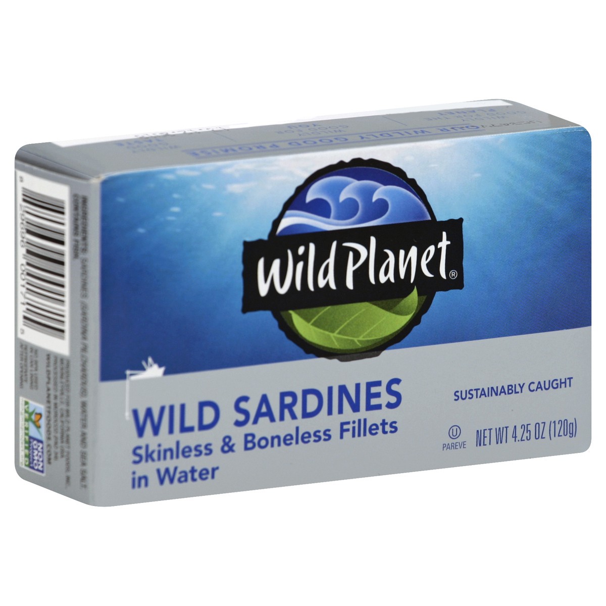 slide 3 of 5, Wild Planet Skinless Boneless Wild Sardine Fillets In Water, 4.25 oz