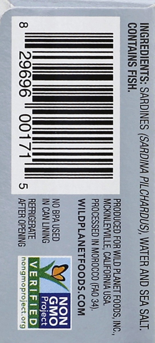 slide 2 of 5, Wild Planet Skinless Boneless Wild Sardine Fillets In Water, 4.25 oz