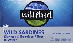 Wild Planet Skinless Boneless Wild Sardine Fillets In Water