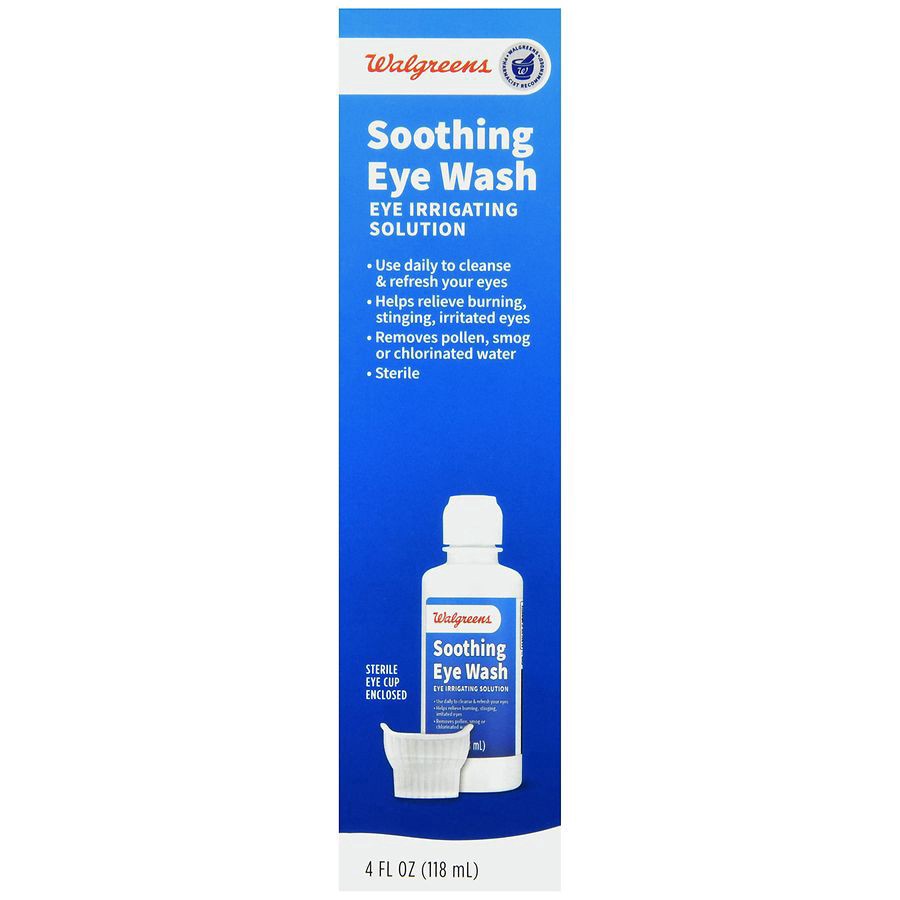 slide 5 of 5, Walgreens Sterile Soothing Eye Wash Eye Irrigating Solution, 4 fl oz