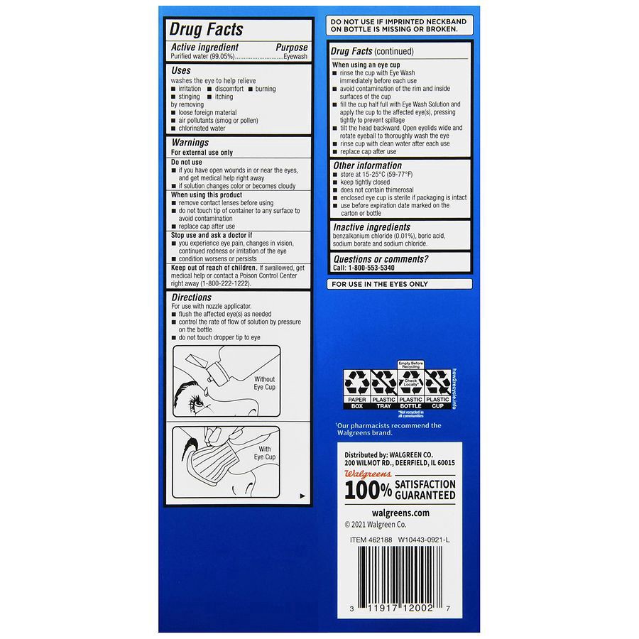 slide 4 of 5, Walgreens Sterile Soothing Eye Wash Eye Irrigating Solution, 4 fl oz