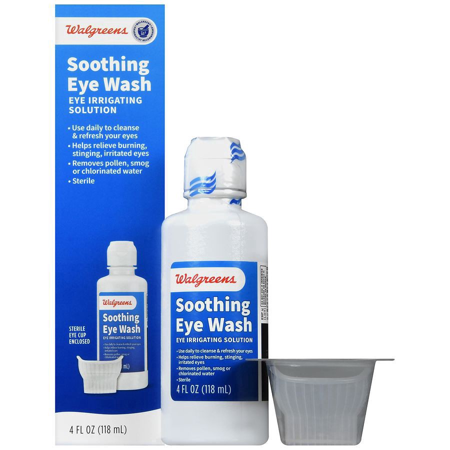 slide 1 of 5, Walgreens Sterile Soothing Eye Wash Eye Irrigating Solution, 4 fl oz
