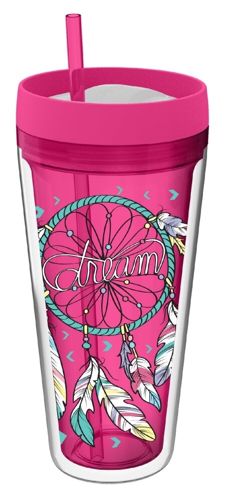 slide 1 of 1, Cool Gear Double Wall Callisto Tint Dreamcatcher Water Bottle - Pink, 24 oz