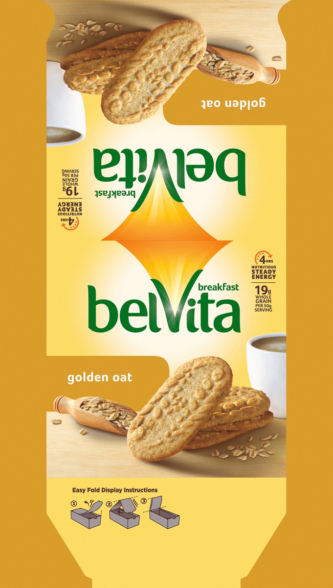 slide 7 of 13, belVita Breakfast Biscuits, Golden Oat Flavor, 8 Packs (4 Biscuits Per Pack), 0.88 lb