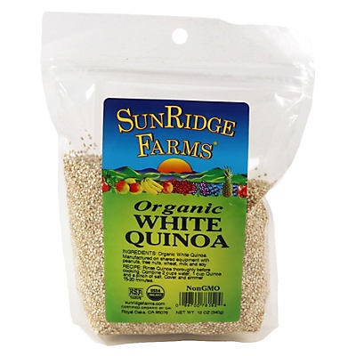 slide 1 of 1, SunRidge Farms Organic White Quinoa, 12 oz