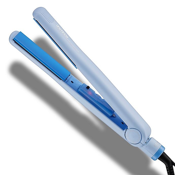 slide 1 of 2, IZUTECH Two-Tone Flat Iron Straightener - Blue, 1 in