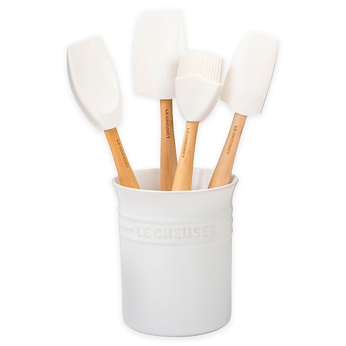 slide 1 of 1, Le Creuset Craft Series Silicone Utensil Set - White, 5 ct