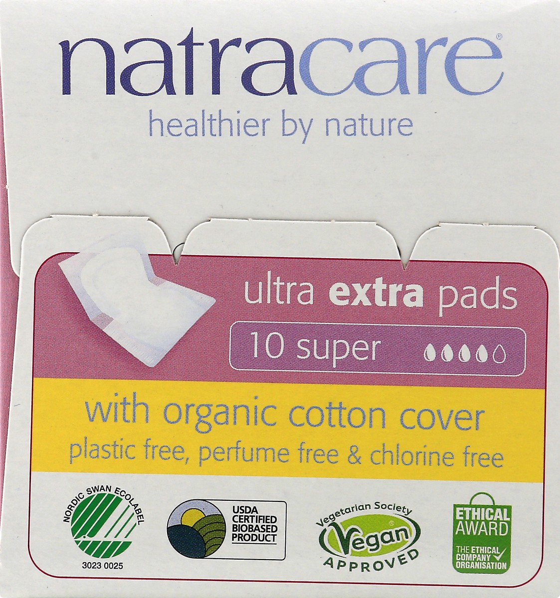 slide 5 of 11, Natracare Extra Pads 10 ea, 10 ct