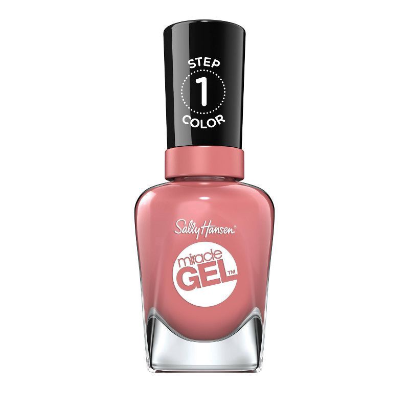 slide 1 of 5, Sally Hansen Miracle Gel, Mauve-olous, Gel Nail Polish, Chip-Resistant Nail Polish, Lasts up to 8 Days, 0.5 fl oz, 14.70 mL