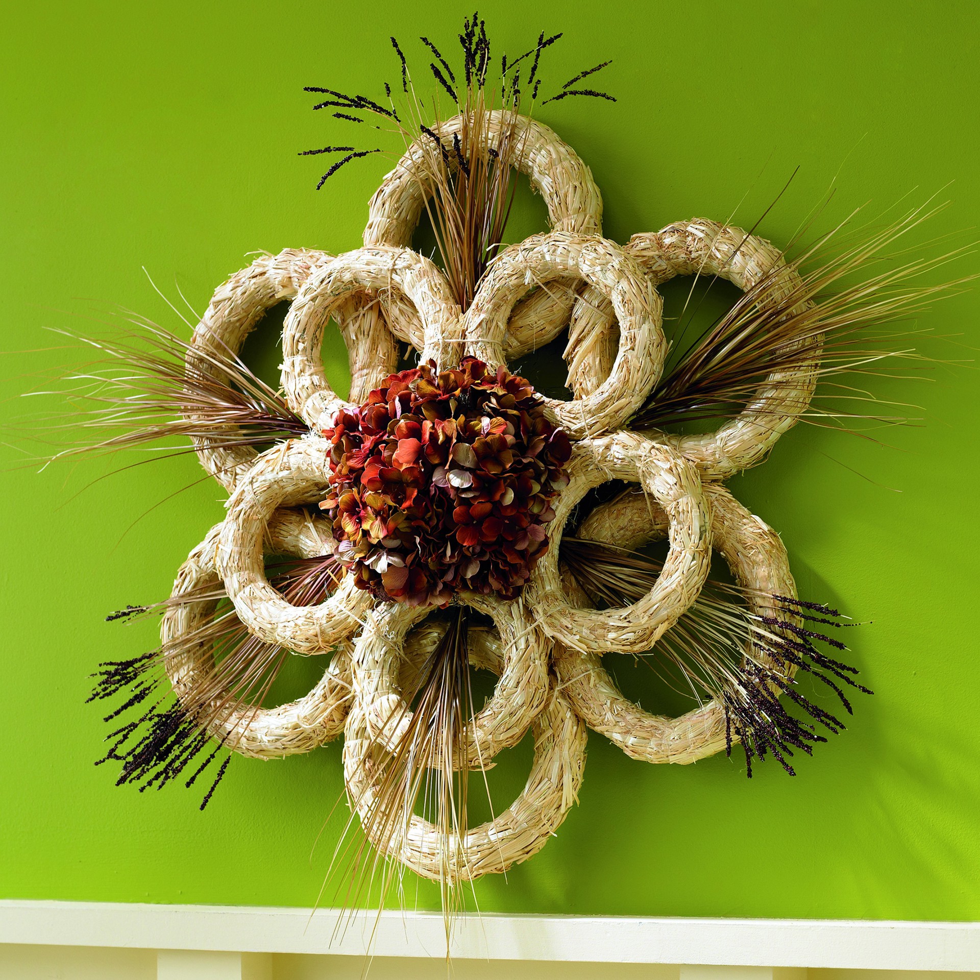 slide 2 of 9, Decorative Straw Wreath By Ashland, 12 in