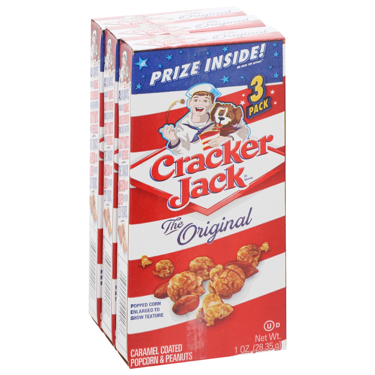 slide 6 of 13, Cracker Jack The Original Caramel Coated Popcorn & Peanuts - 3 ct, 1 oz