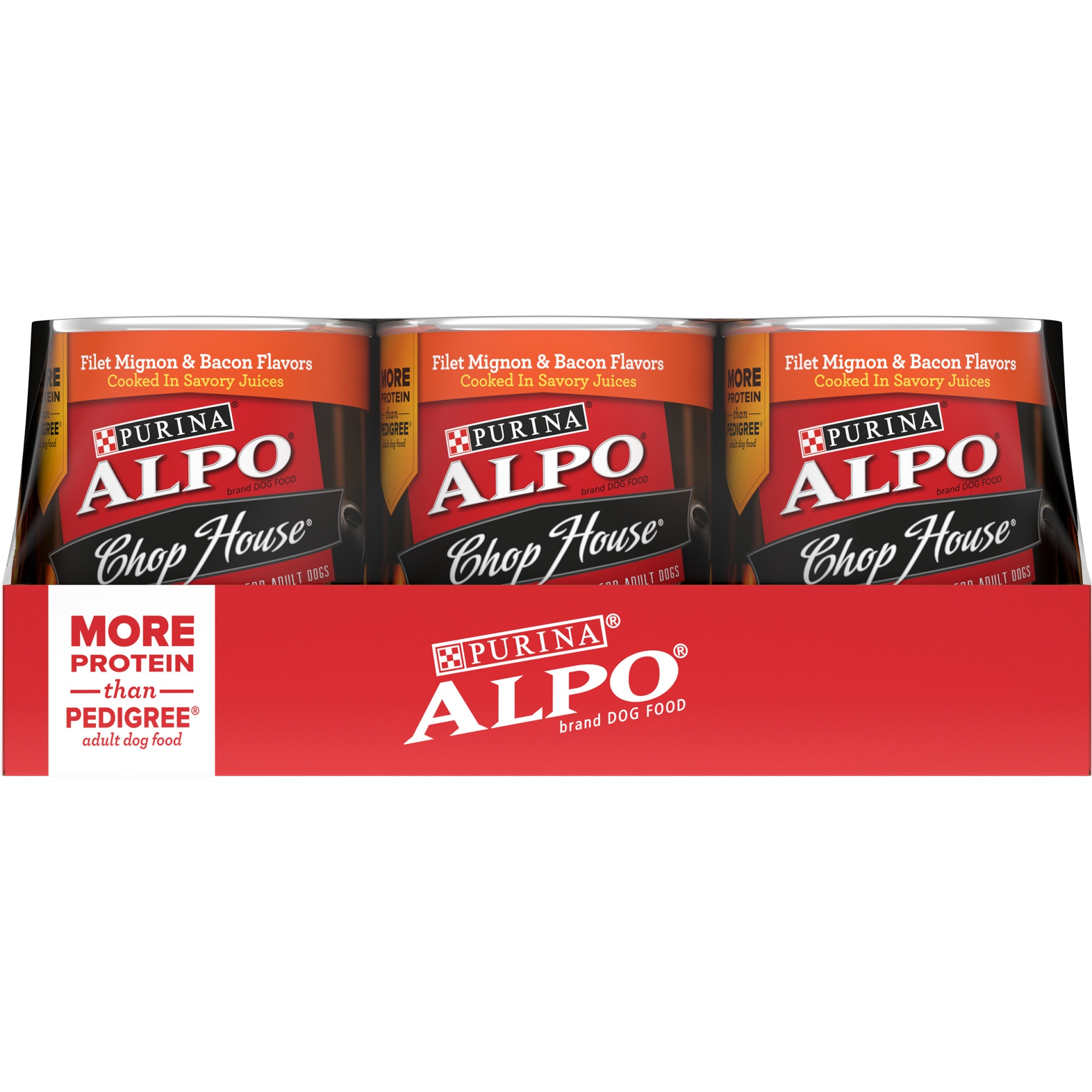 slide 4 of 9, ALPO Chophouse Variety Pack - Filet Mignon & Bacon and Roasted Chicken & Top Sirloin, 12 ct; 13.2 oz