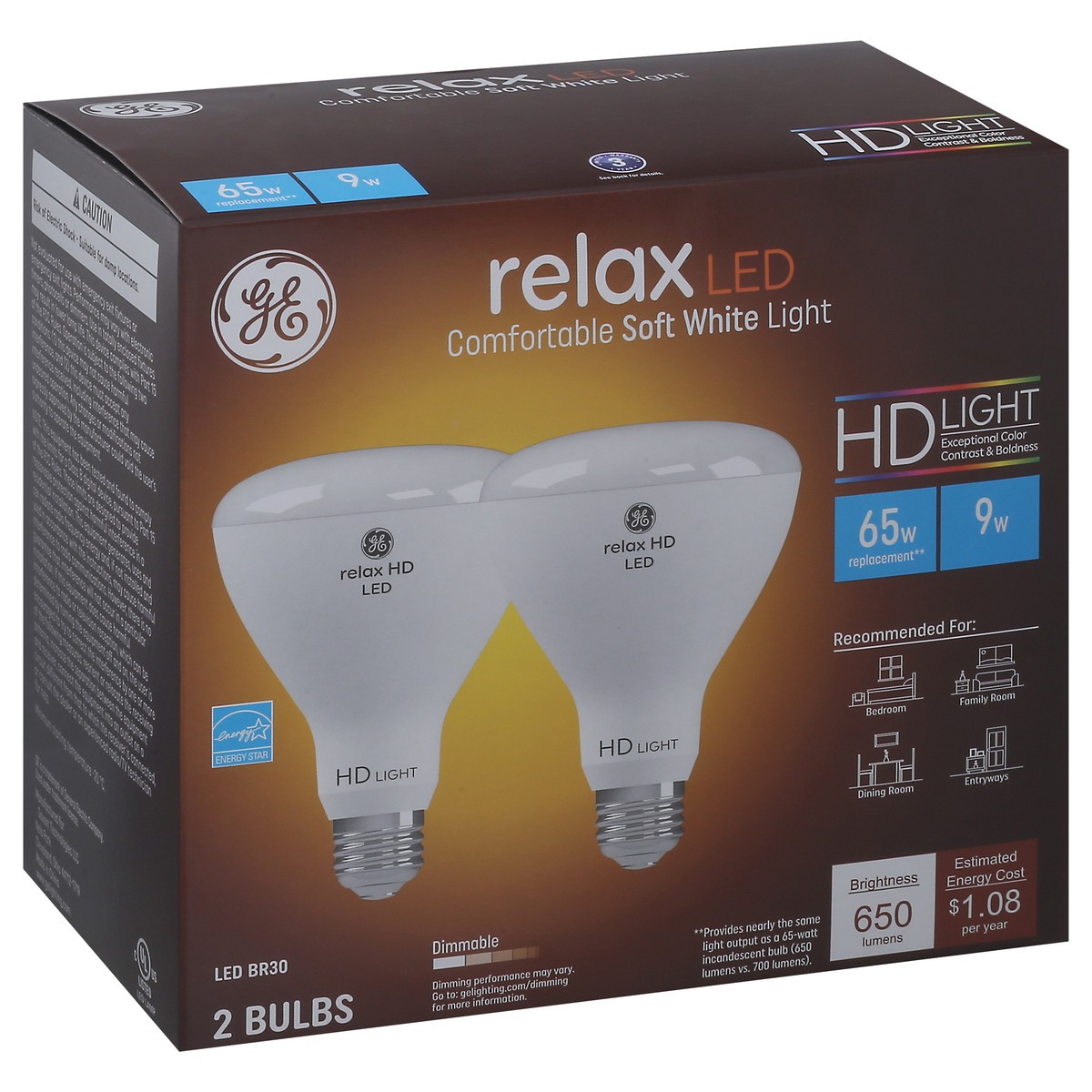 slide 3 of 9, GE Relax 9 Watt Soft White LED Light Bulbs 2 ea, 2 ct
