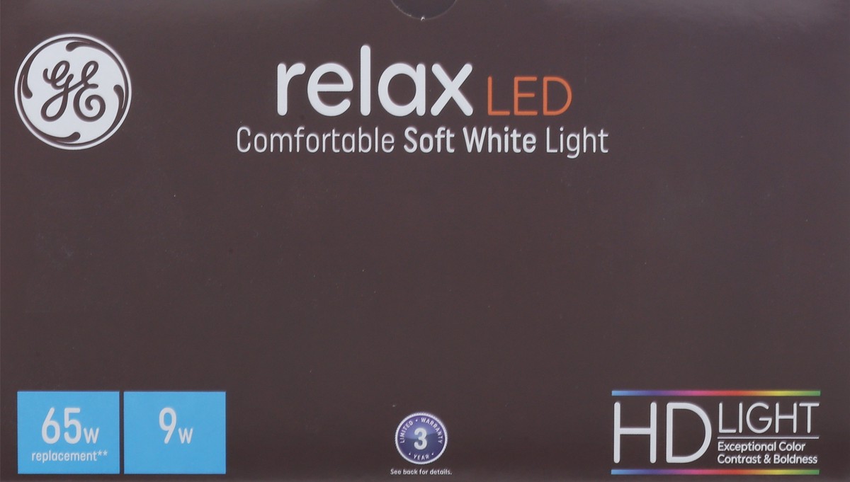slide 6 of 9, GE Relax 9 Watt Soft White LED Light Bulbs 2 ea, 2 ct