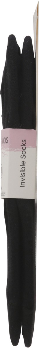slide 6 of 11, Women Invisible Socks Black Solid 2 Pack, 2 ct