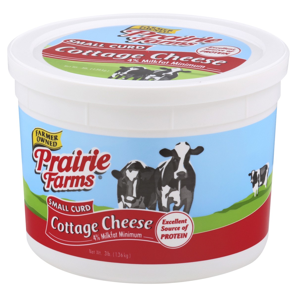 slide 9 of 13, Prairie Farms Small Curd 4% Milkfat Minimum Cottage Cheese 3 lb, 3 lb