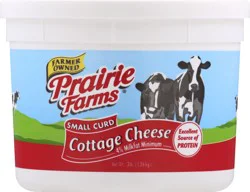 Prairie Farms Small Curd 4% Milkfat Minimum Cottage Cheese 3 lb