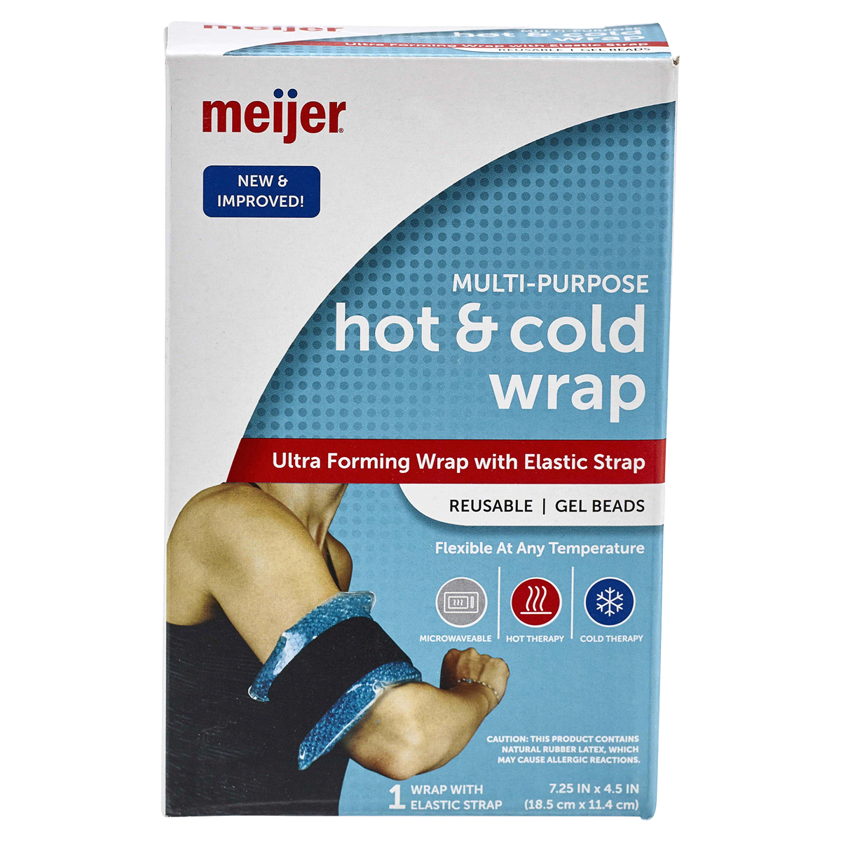 slide 1 of 5, Meijer Multi-Purpose Hot & Cold Gel Beads Wrap, 1 ct