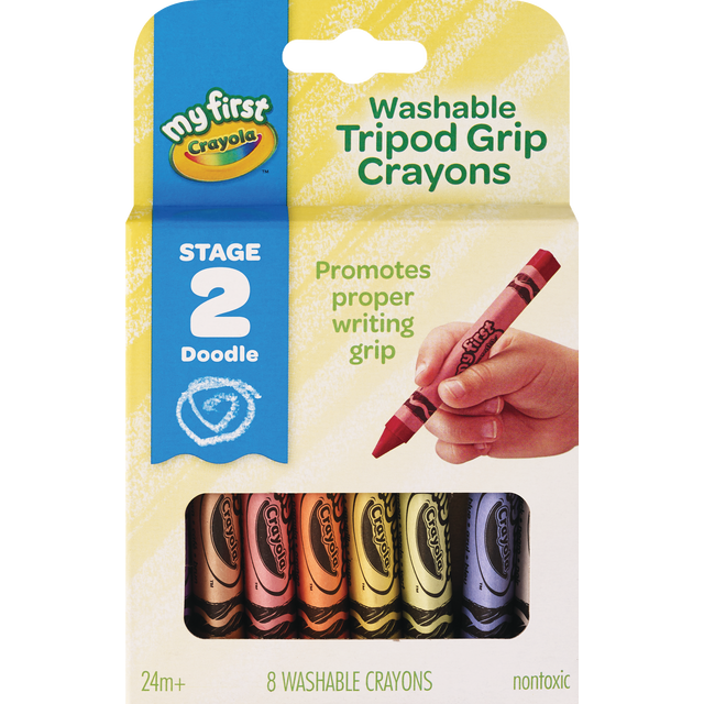 slide 1 of 1, Crayola 8 Washable Crayons, 8 ct