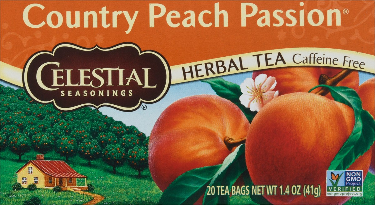 slide 6 of 9, Celestial Seasonings Caffeine Free Country Peach Passion Herbal Tea 20 Tea Bags, 20 ct