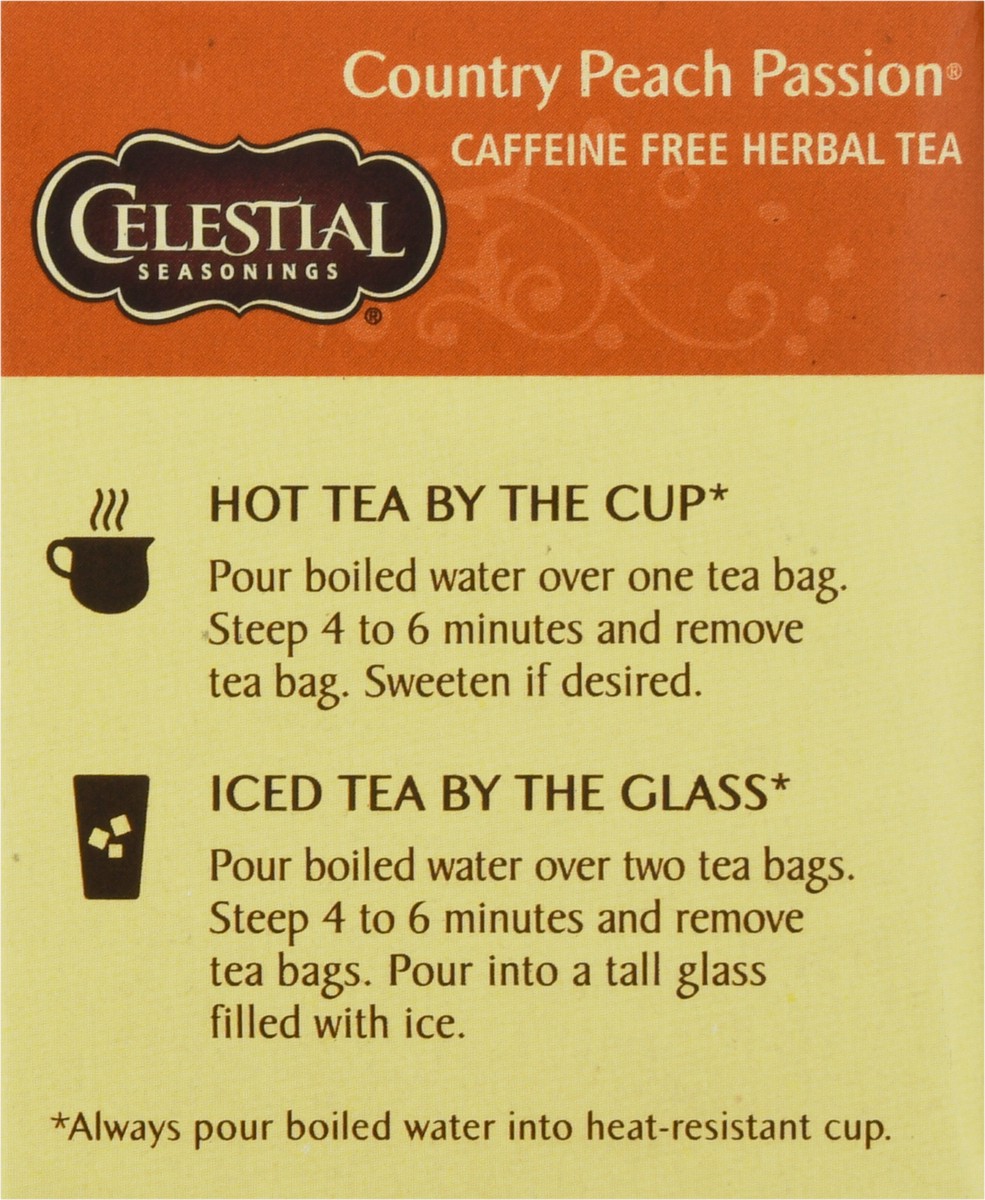 slide 8 of 9, Celestial Seasonings Caffeine Free Country Peach Passion Herbal Tea 20 Tea Bags, 20 ct