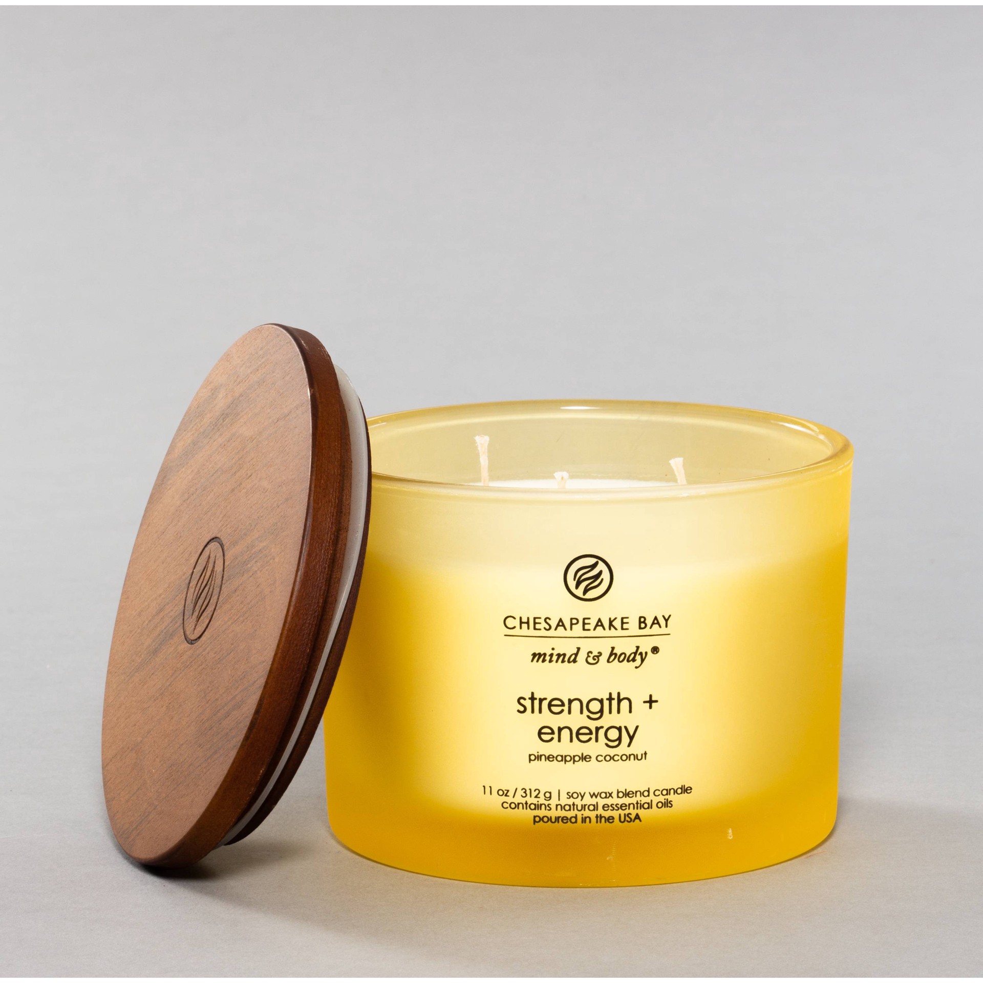 slide 1 of 1, Chesapeake Bay Candle Mind & Body Collection Strength + Energy: Pineapple Coconut, 11 oz