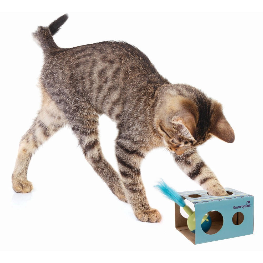 slide 4 of 8, SmartyKat Twirly & Peek Electronic Motion Cat Toy, 1 ct