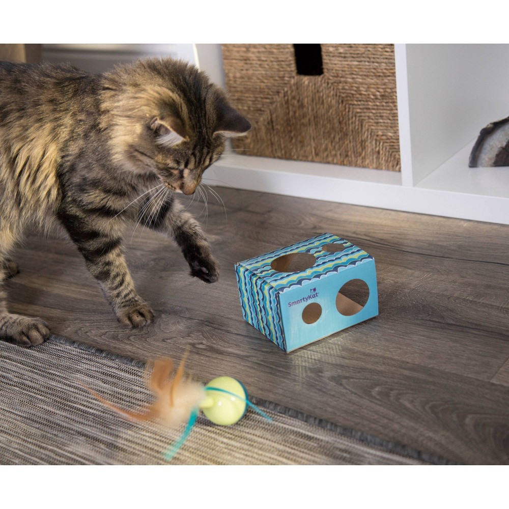 slide 5 of 8, SmartyKat Twirly & Peek Electronic Motion Cat Toy, 1 ct