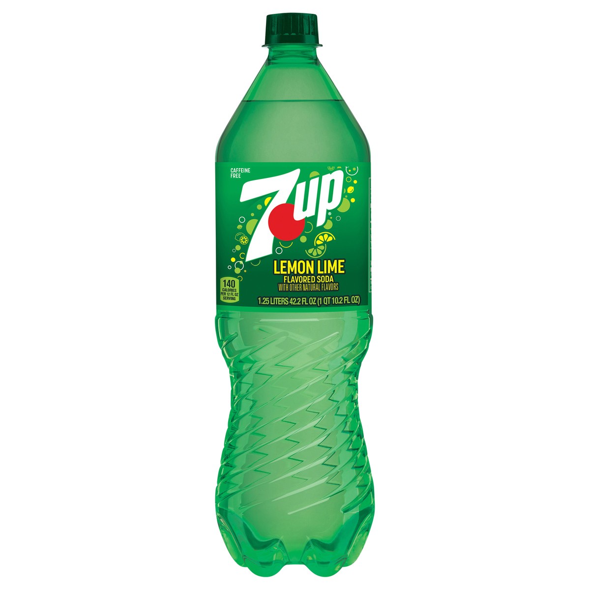 slide 1 of 9, 7UP Lemon Lime Soda, 1.25 L bottle, 42.2 fl oz