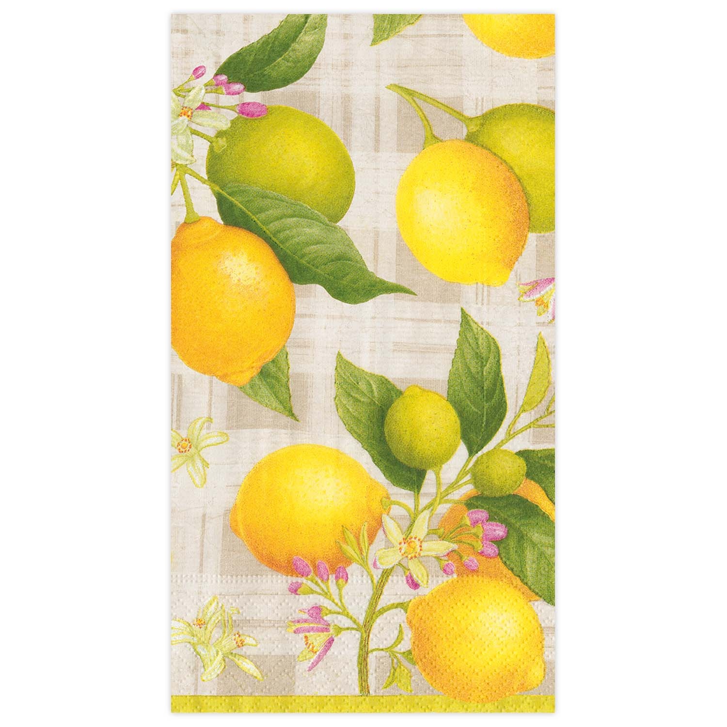 slide 1 of 1, Caspari Citron Guest Napkins, 15 ct