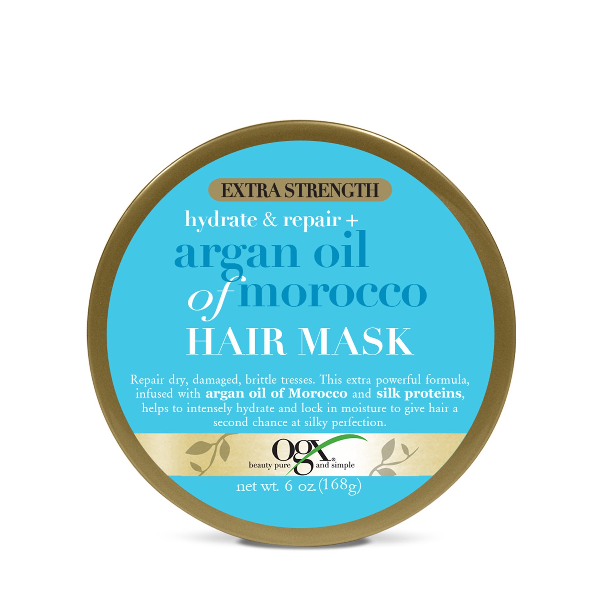 slide 1 of 5, Ogx Extra Strength Argan Oil Of Morocco Hair Mask, 6 oz