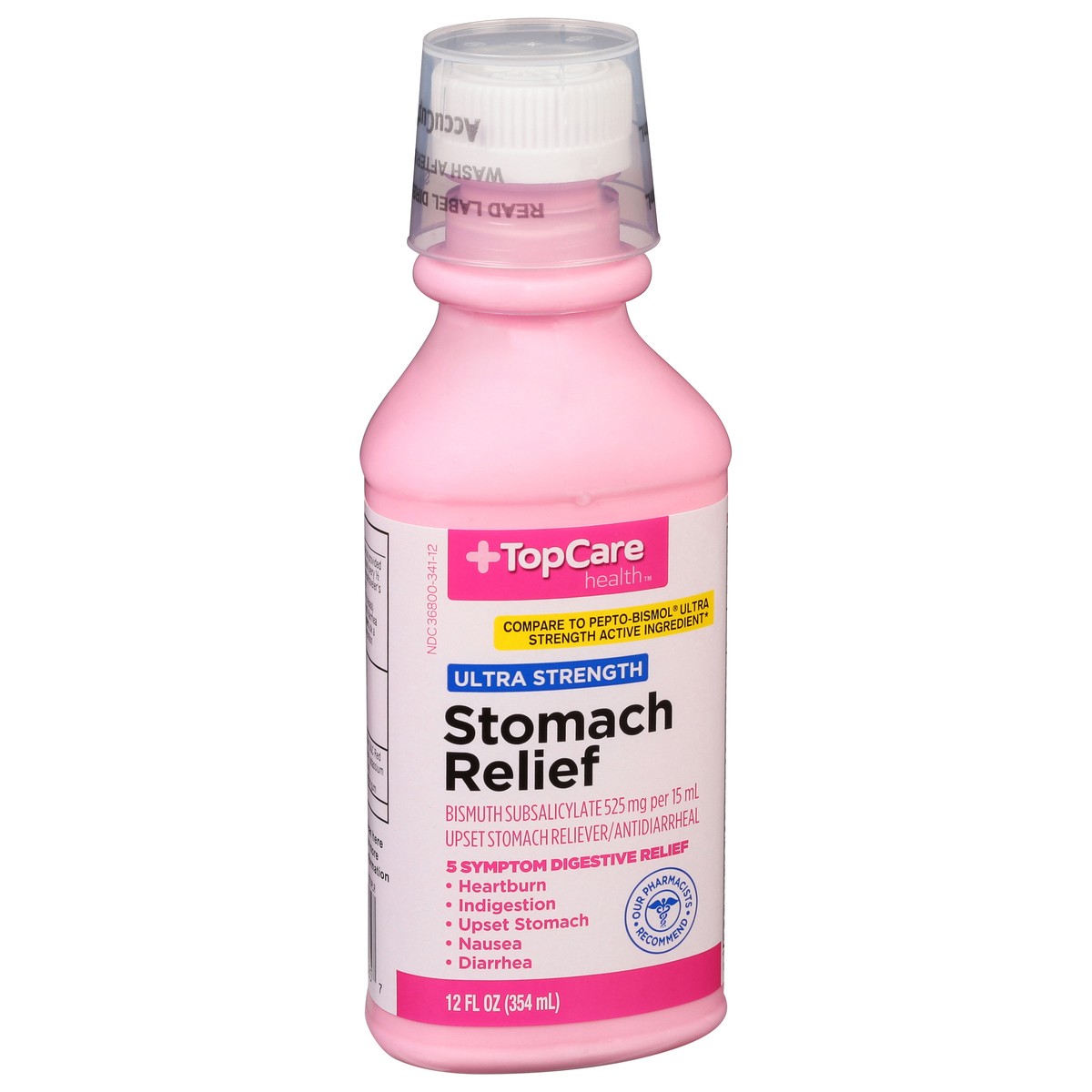 slide 2 of 9, TopCare Health 525 mg Ultra Strength Stomach Relief 12 fl oz, 12 fl oz