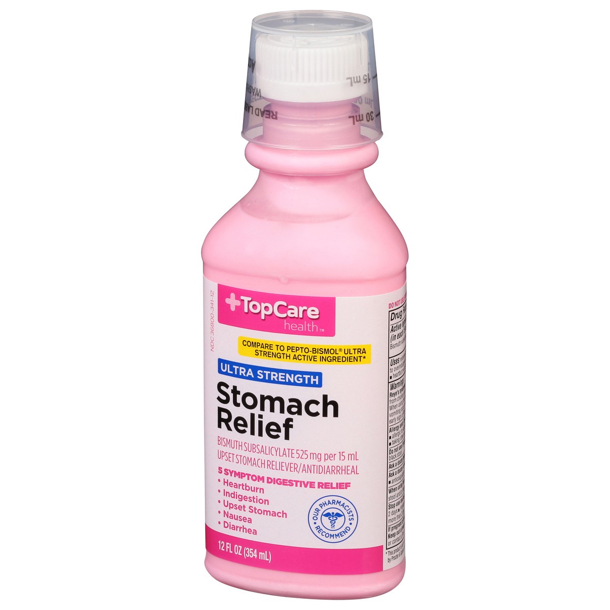 slide 3 of 9, TopCare Health 525 mg Ultra Strength Stomach Relief 12 fl oz, 12 fl oz