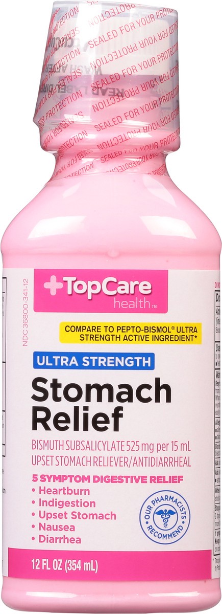 slide 6 of 9, TopCare Health 525 mg Ultra Strength Stomach Relief 12 fl oz, 12 fl oz