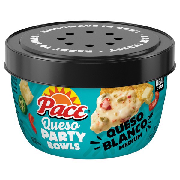 slide 1 of 1, Pace Queso Blanco Dip, Cheese Dip, 11 oz Microwavable Bowl, 11 oz