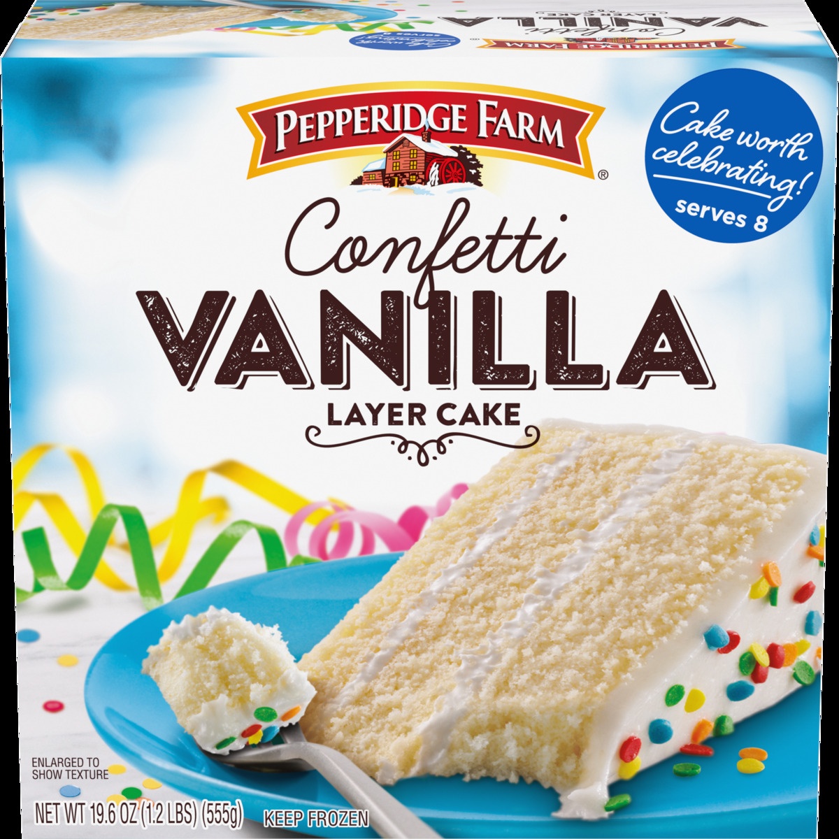 slide 1 of 11, Pepperidge Farm Confetti Vanilla Layer Cake, 19.6 oz