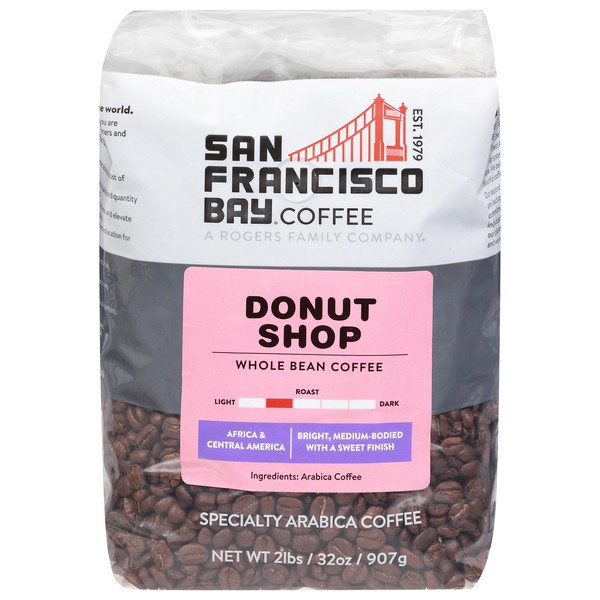 slide 1 of 1, SF Bay Coffee Whole Bean Donut Shop Coffee 32 oz, 32 oz