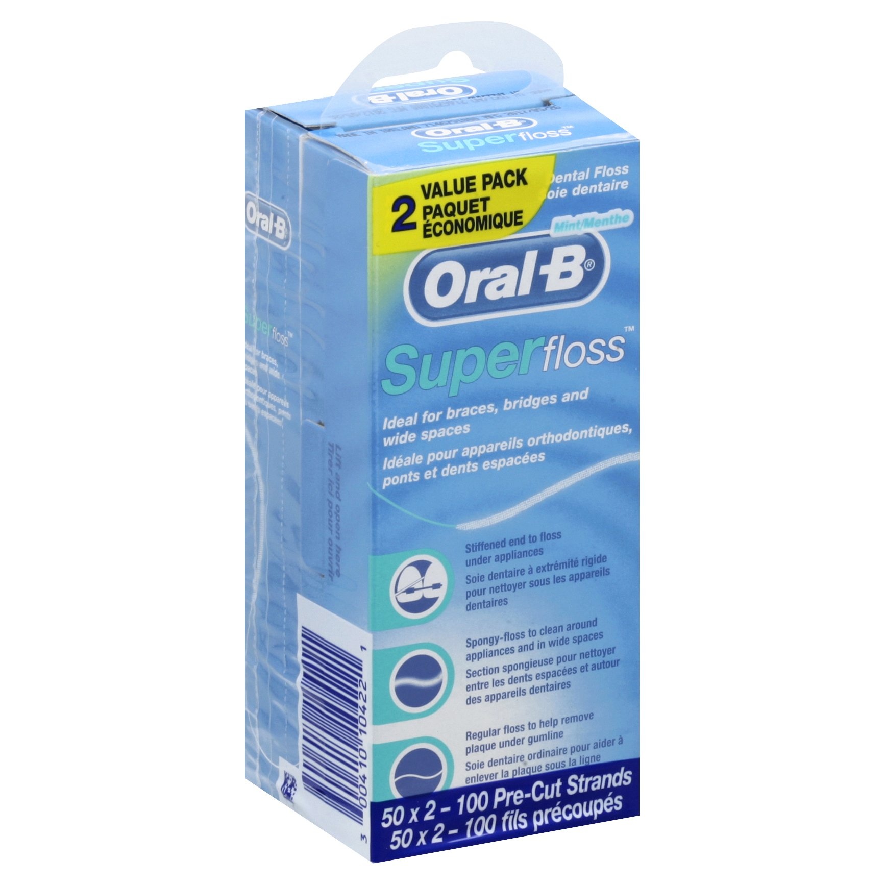 Oral-B Super Floss Pre-Cut Strands Mint 2 ct; 50 ct