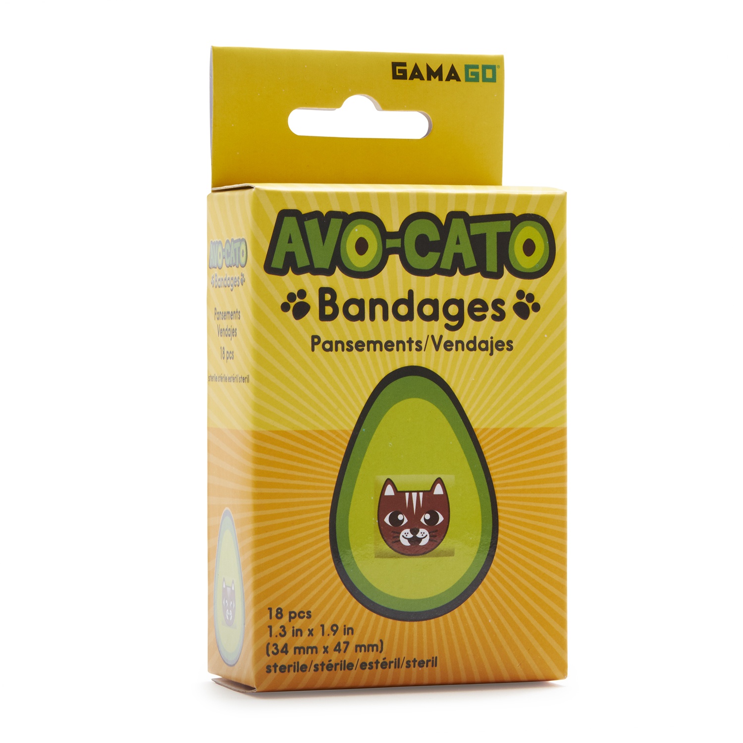 slide 1 of 1, Gama-Go Avo-cato Avocado Bandages, 1 ct