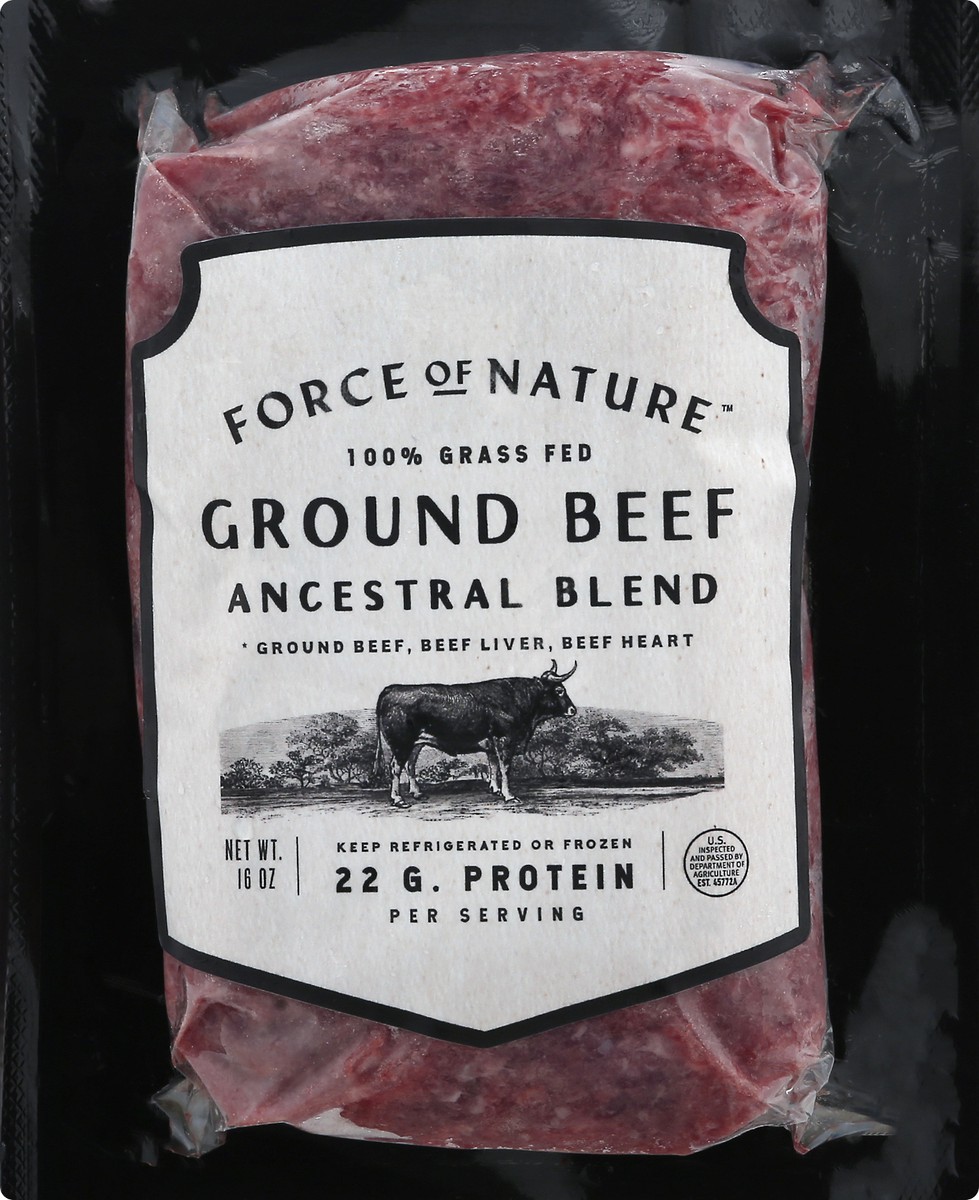 slide 9 of 13, Force Of Nature Beef Ground Ancestral 16 Oz, 1 ct