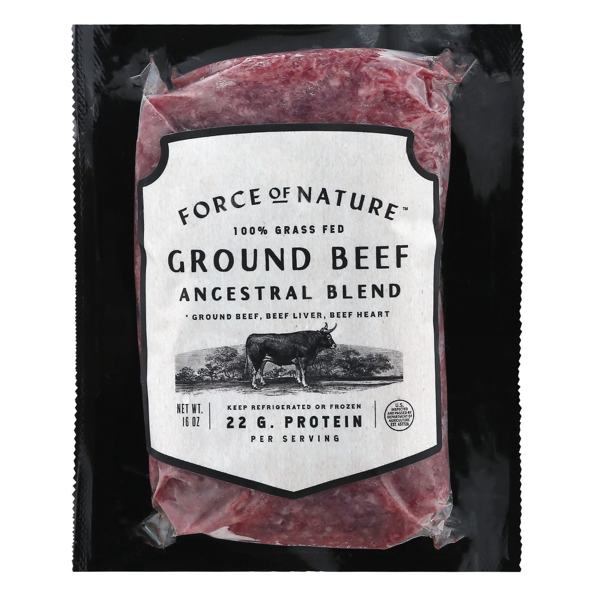 slide 3 of 13, Force Of Nature Beef Ground Ancestral 16 Oz, 1 ct