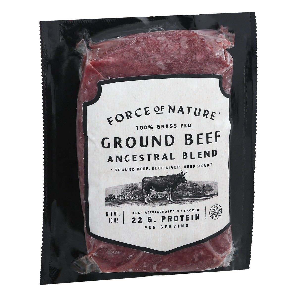 slide 11 of 13, Force Of Nature Beef Ground Ancestral 16 Oz, 1 ct