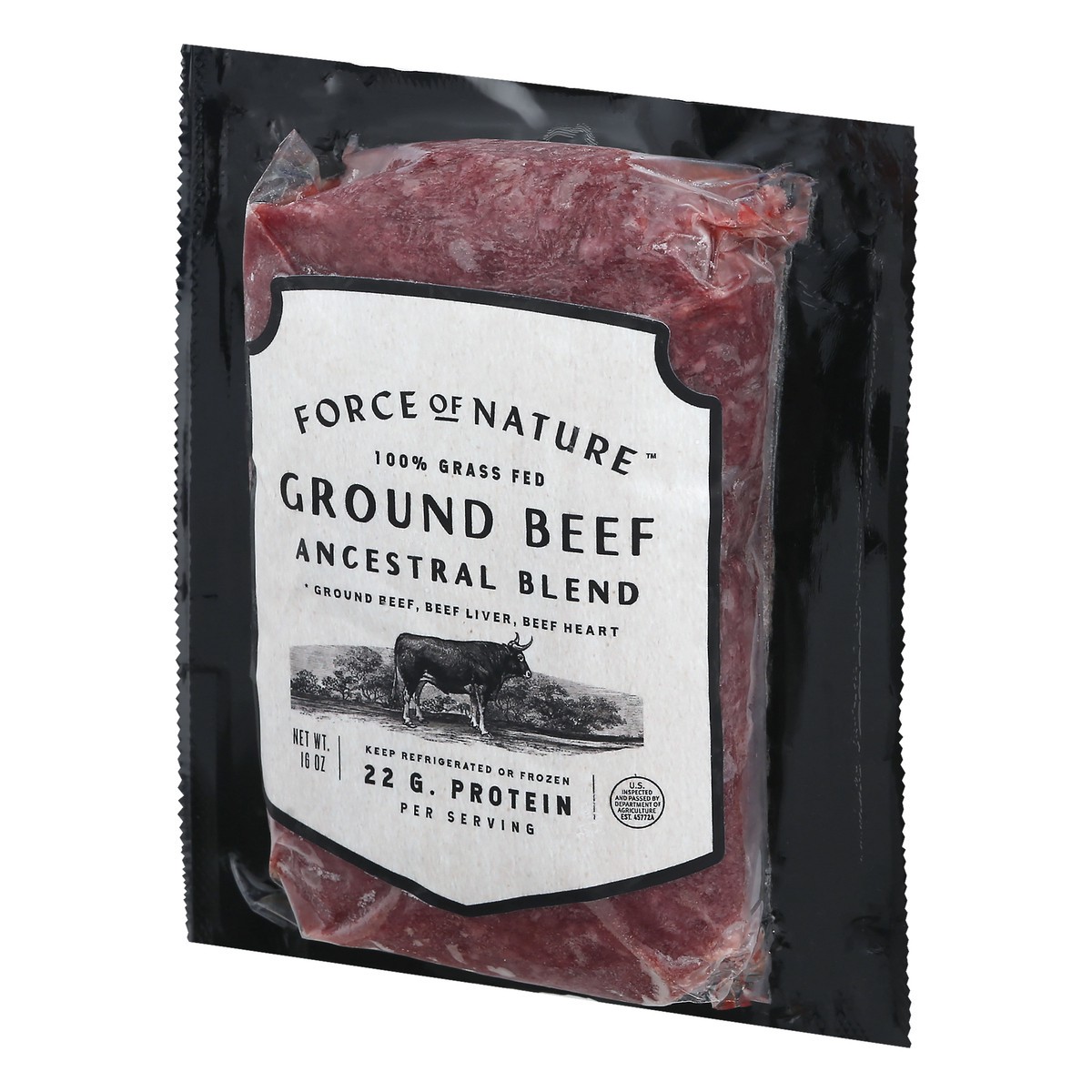 slide 8 of 13, Force Of Nature Beef Ground Ancestral 16 Oz, 1 ct