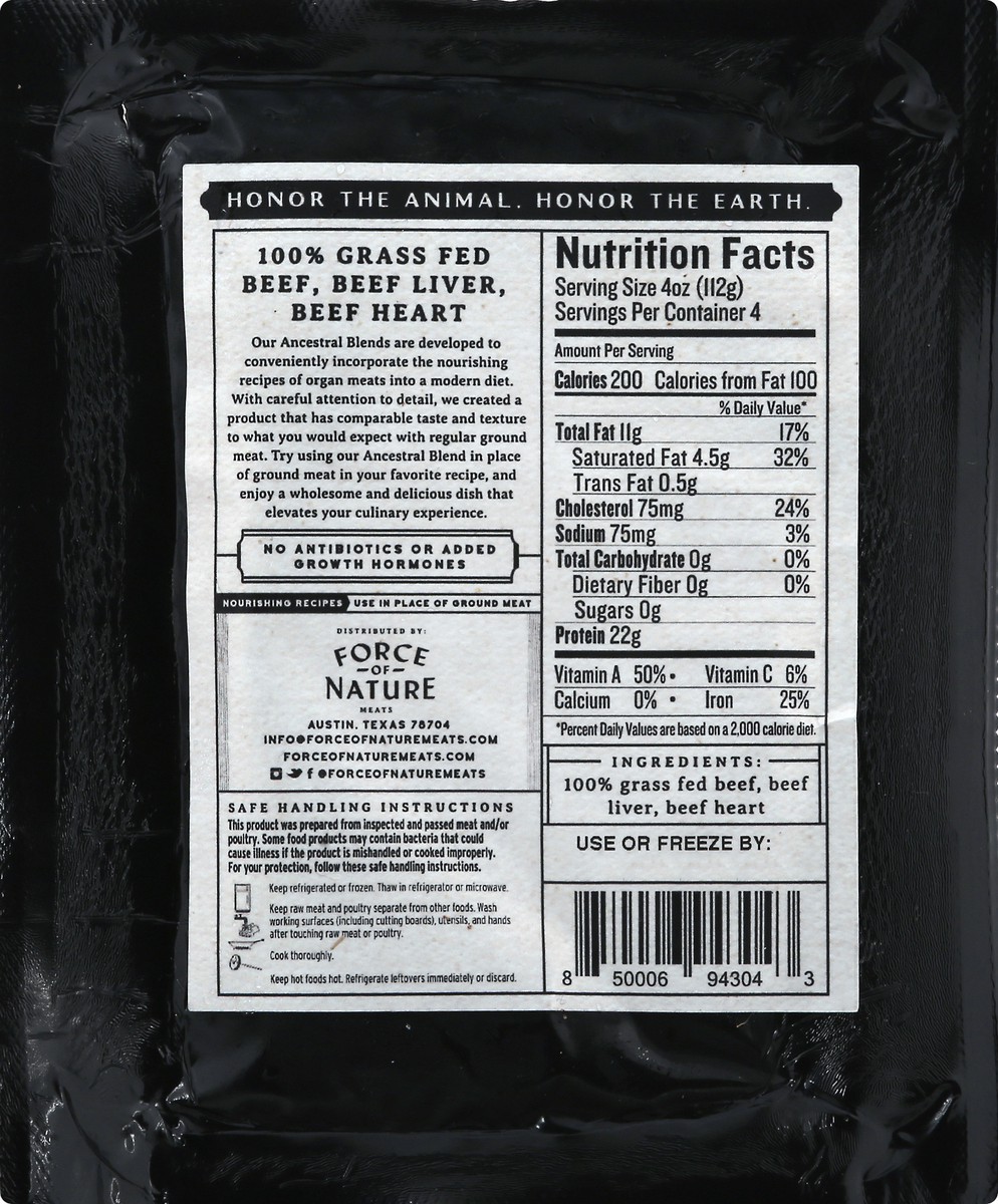 slide 12 of 13, Force Of Nature Beef Ground Ancestral 16 Oz, 1 ct