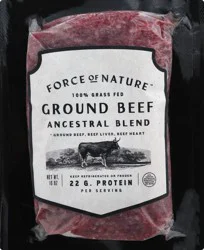 Force Of Nature Beef Ground Ancestral 16 Oz