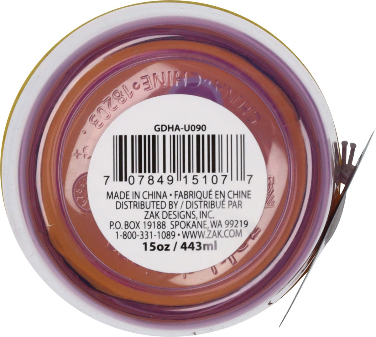 slide 11 of 11, Zak! Designs 15 Ounce Leak-Proof Bottle 1 ea, 1 ct