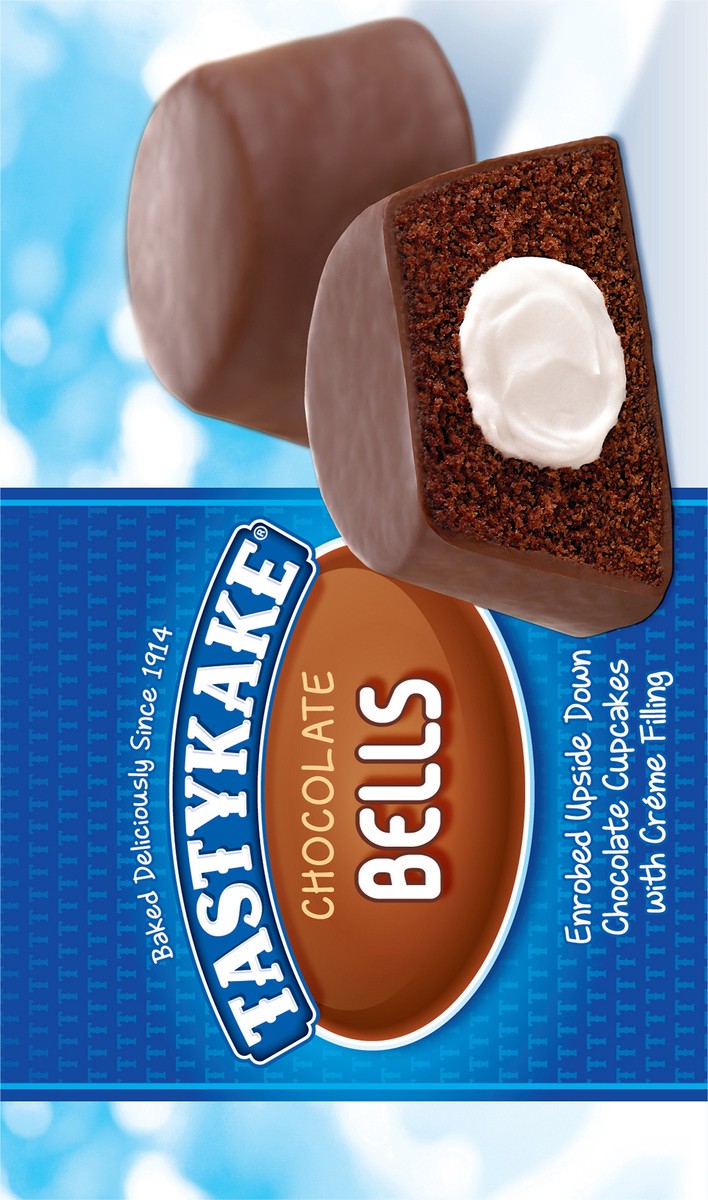 slide 3 of 17, Tastykake Creme Filled Chocolate Bells, 8 count, 8 Individually Wrapped Creme Filled Chocolate Cakes, 8 ct