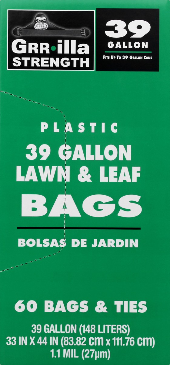 slide 4 of 11, Grrilla Strength Plastic 39 Gallon Lawn & Leaf Bags 60 ea, 60 ct