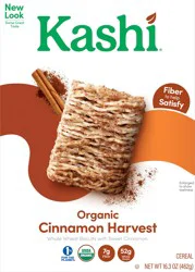 Kashi Breakfast Cereal, Fiber Cereal, Family Breakfast, Cinnamon Harvest, 16.3oz Box (1 Box)