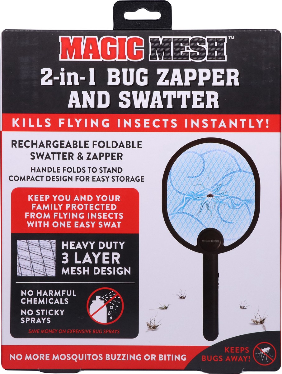 slide 5 of 11, Magic Mesh 2-in-1 Rechargeable Foldable Bug Zapper and Swatter 1 ea, 1 ea